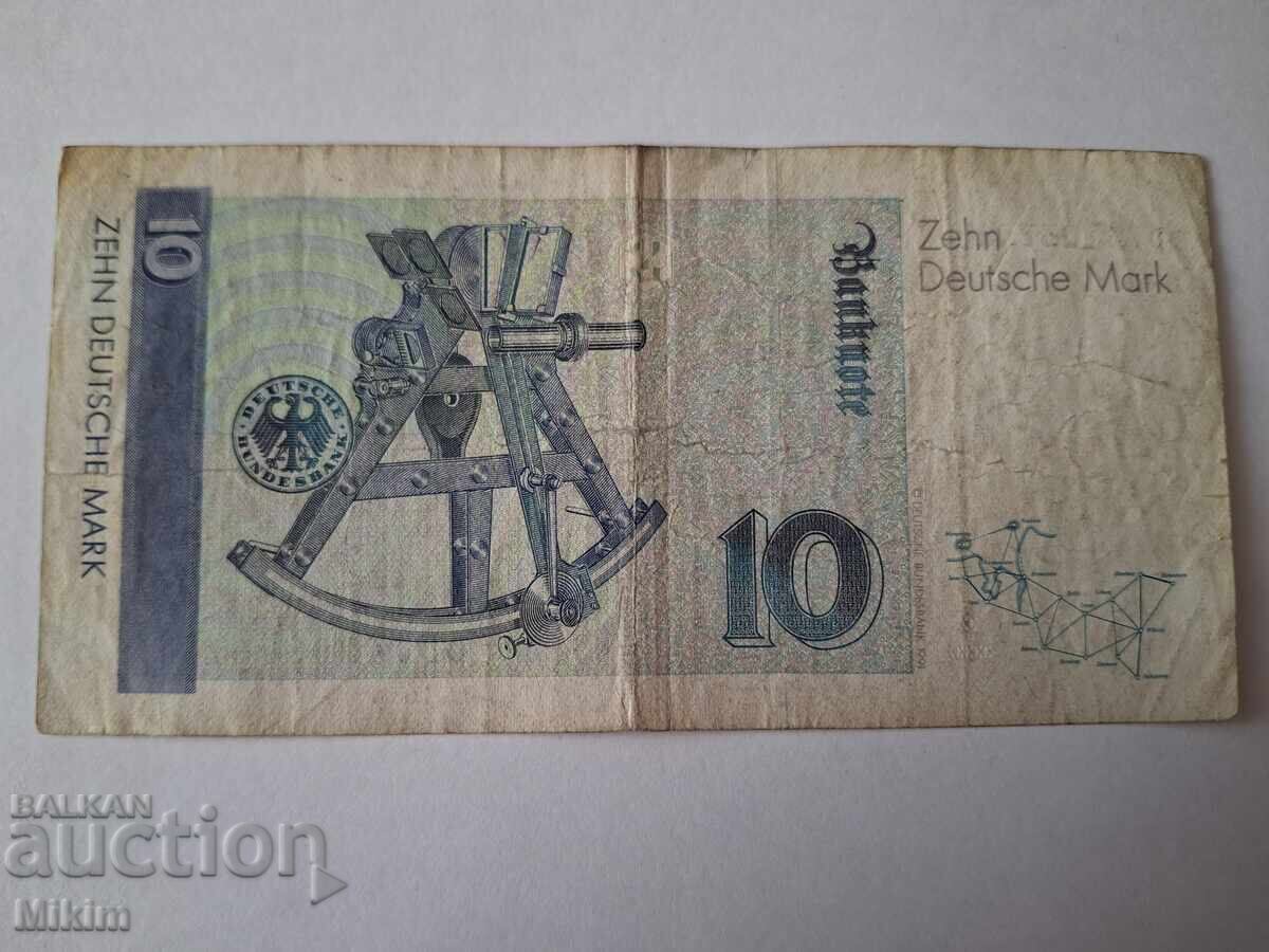 Банкнота 10 марки 1993г. Германия с цена € 1.50 | 2.93 лв.