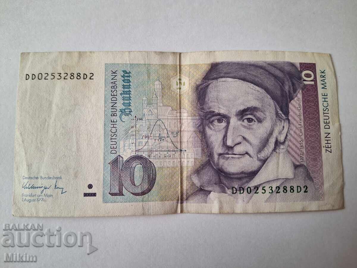 Банкнота 10 марки 1991г. Германия