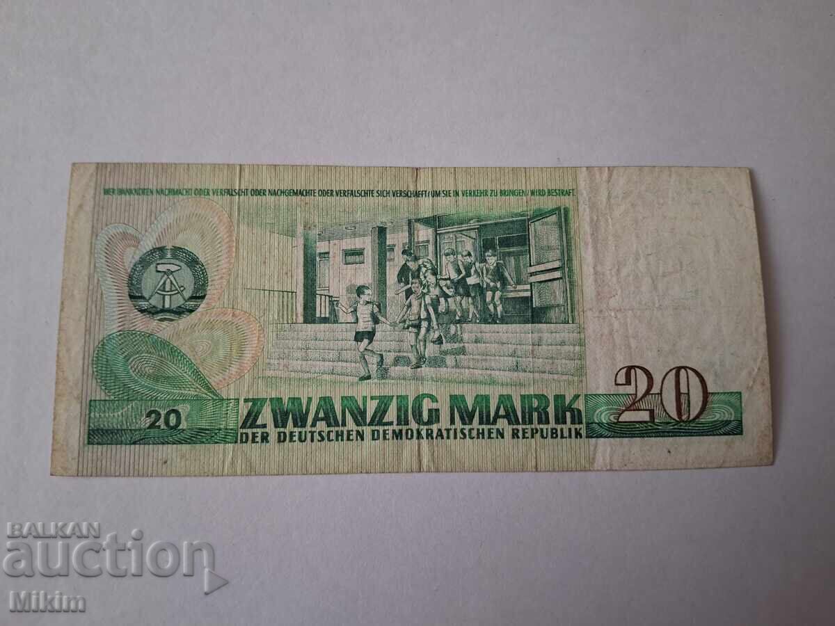 Bancnotă 20 mărci 1975 Germania cu preț € 0.01 | 0.02 BGN Bancnotă 20 mărci 1975 Germania cu preț € 0.01 | 0.02 BGN
