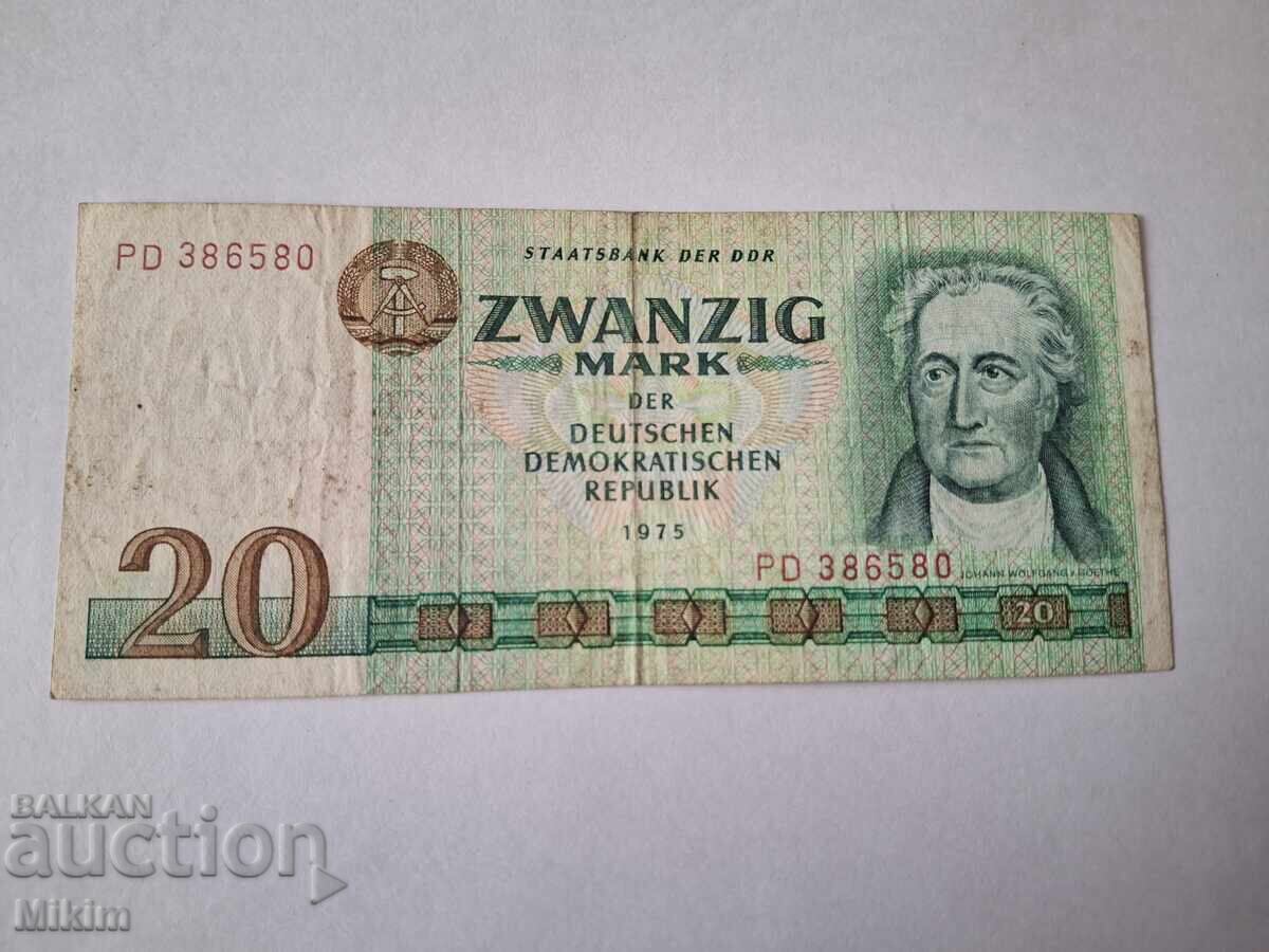 Bancnotă 20 mărci 1975 Germania Bancnotă 20 mărci 1975 Germania