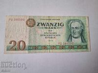 Bancnotă 20 mărci 1975 Germania