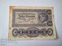 10 Kronen Banknote 1922 Austria