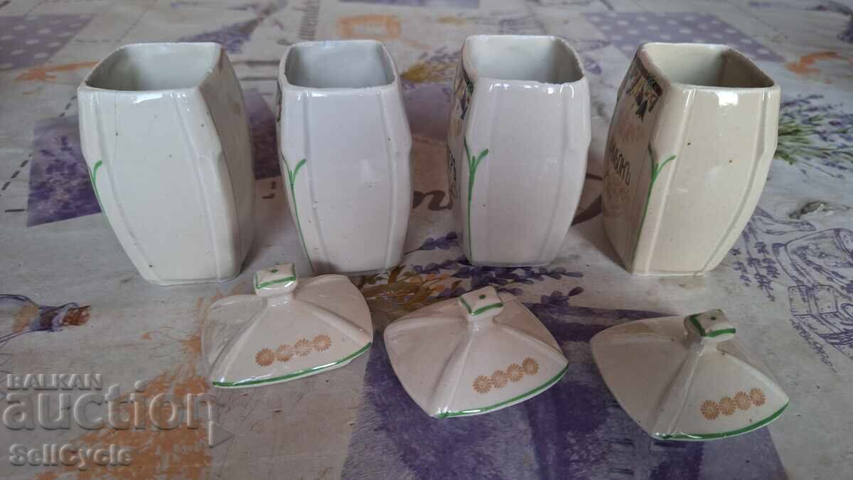 ✅ПОРЦЕЛАНОВИ БУРКАНИ ЗА ПОДПРАВКИ ОТ ПРЕДИ 1950 Г.❗ - 5