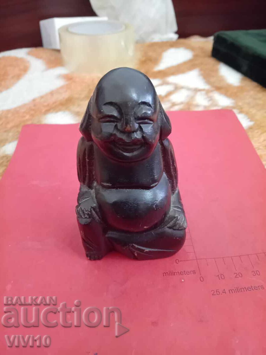 Старинна фигура Буда, дърворезба