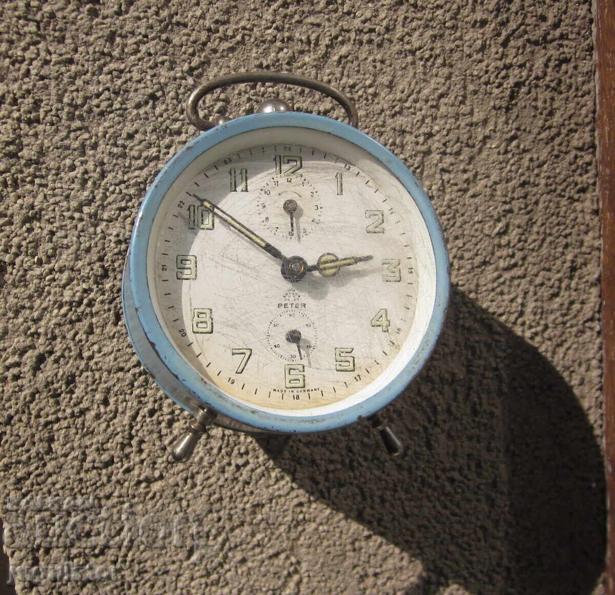 старинен Германски настолен часовник будилник peter