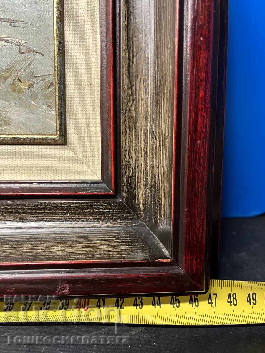 Красив,морски пейзаж на платно с маслени бои - 5