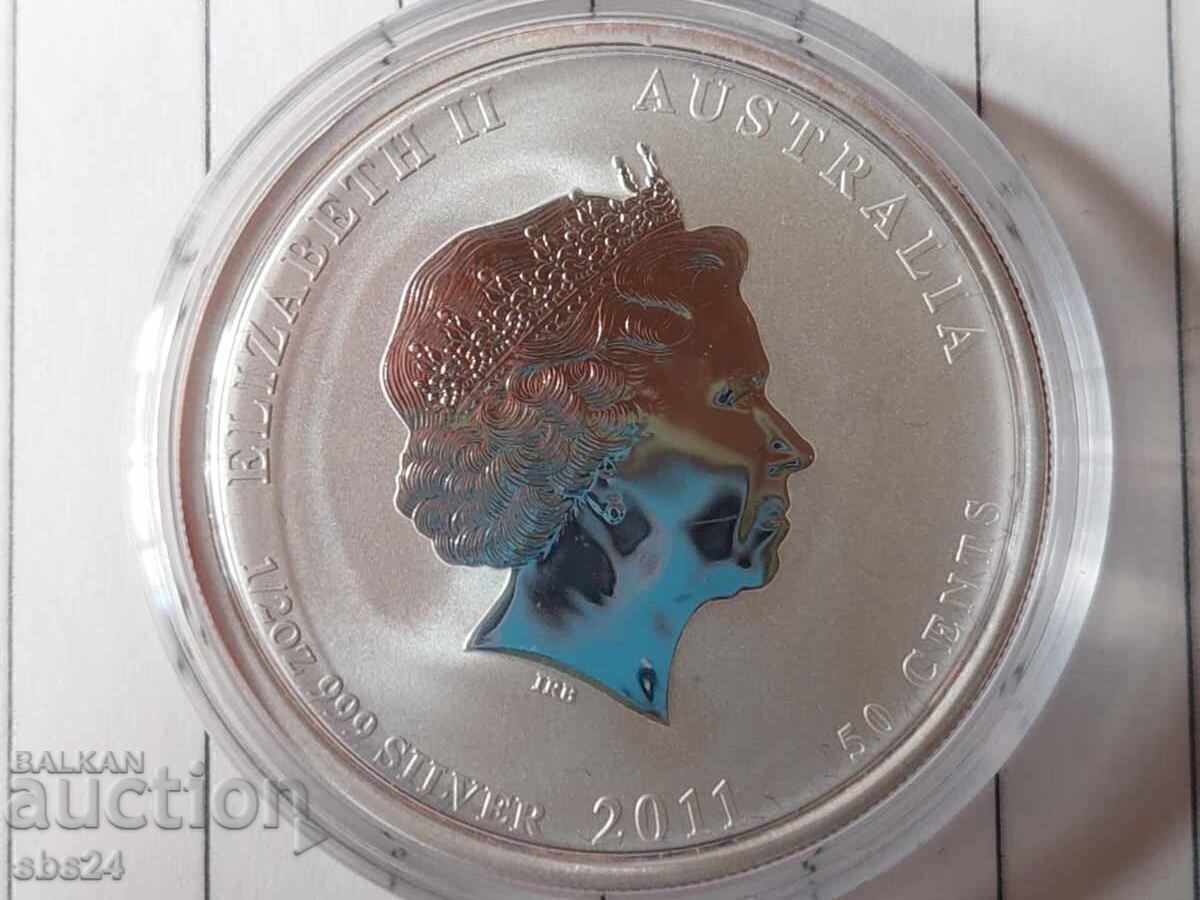 Αυστραλία 2011, 50 σεντ Έτος του Κουνελιού 1/2 oz με τιμή € 60.00 | 117.35 BGN Αυστραλία 2011, 50 σεντ Έτος του Κουνελιού 1/2 oz με τιμή € 60.00 | 117.35 BGN