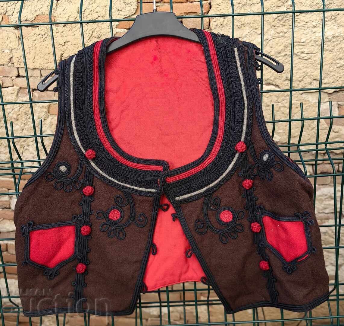 HEALTHY VEST VEST FOLK COSTUME RICHLY DECORATED WITH BRAIDS HEALTHY VEST VEST FOLK COSTUME RICHLY DECORATED WITH BRAIDS