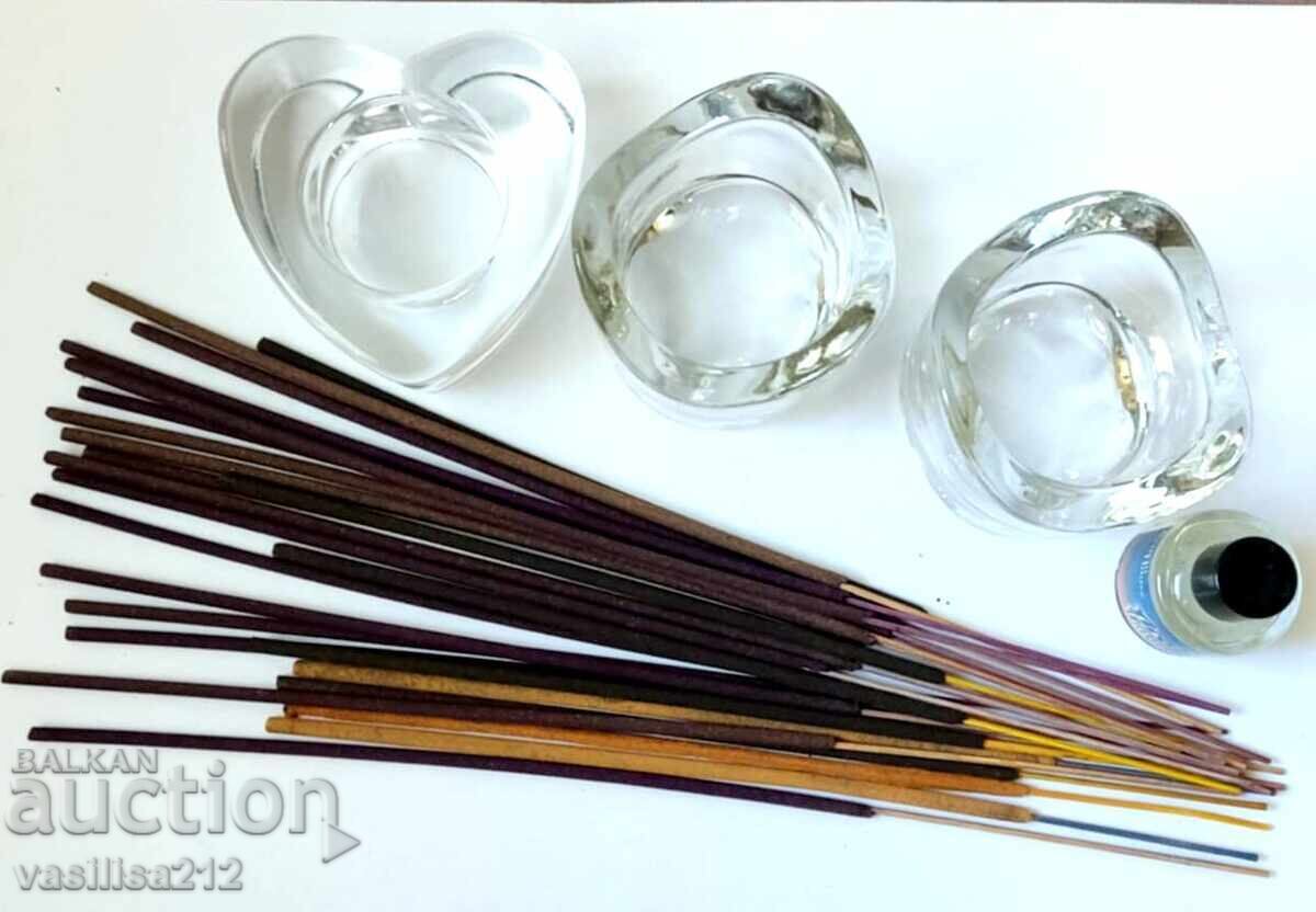 Sfeșnice de sticlă+arome - NOI!!!!