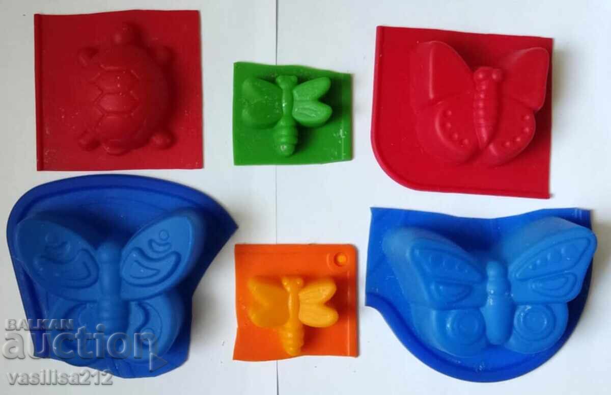 Silicone molds for candles, soaps, orgonites - used