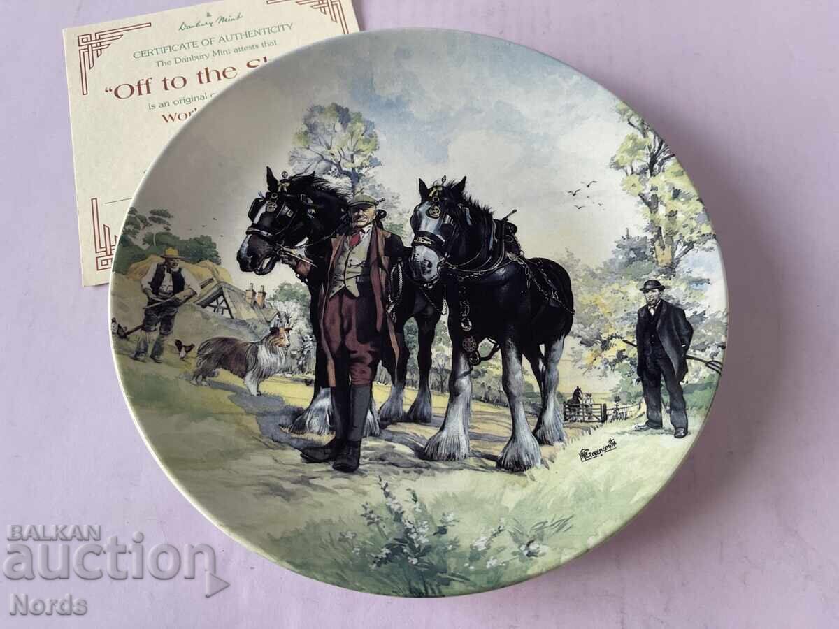 Wedgwood Συλλεκτικό Πιάτο με Πιστοποιητικό