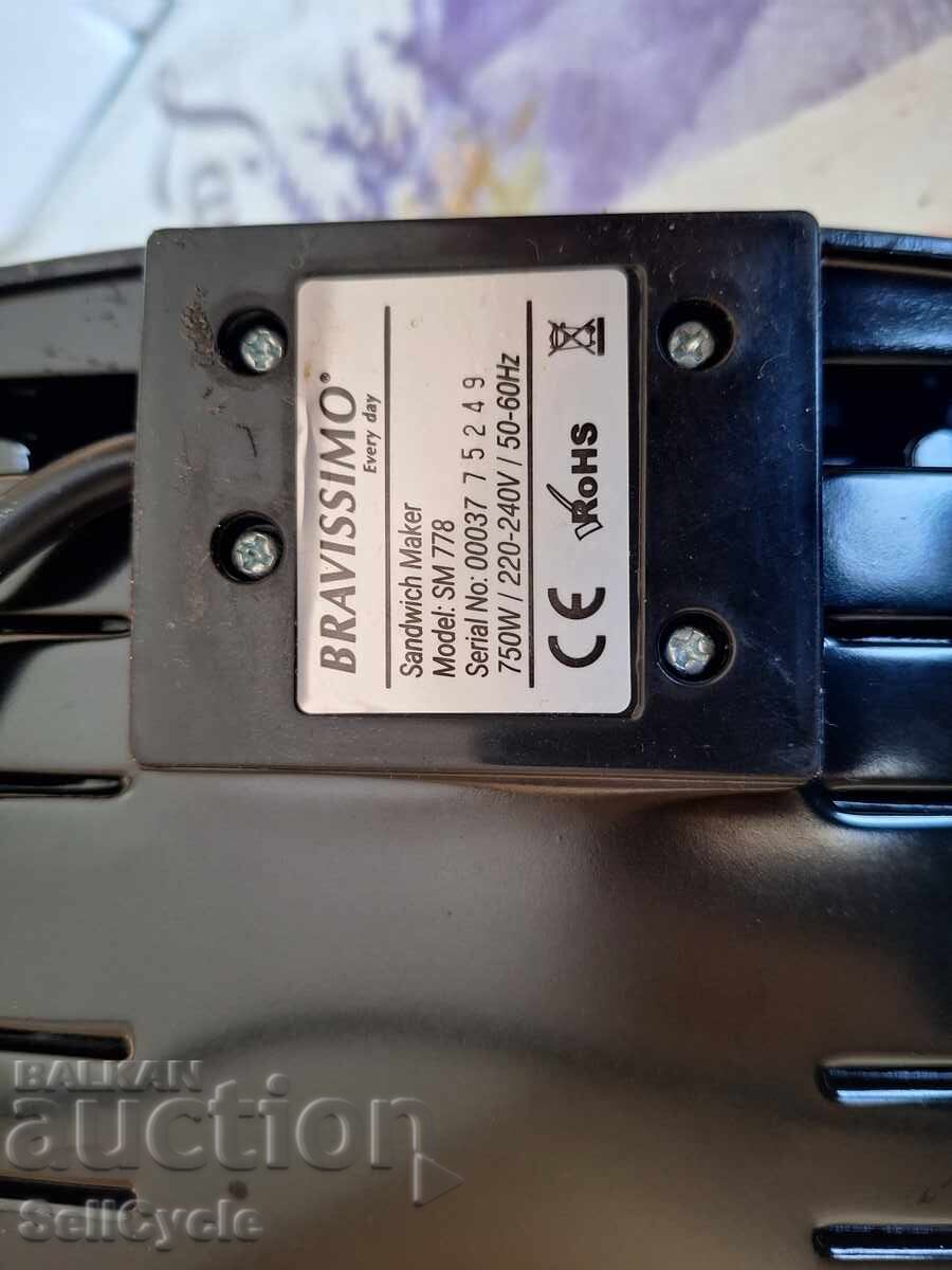 ✅TOASTER/SANDWICH MAKER BRAVISSIMO SM778❗ - 5