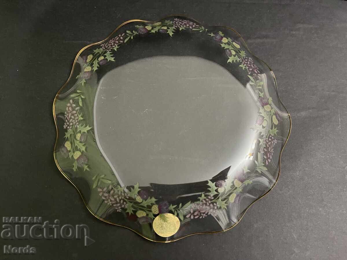 English glass plate with price € 0.01 | 0.02 BGN