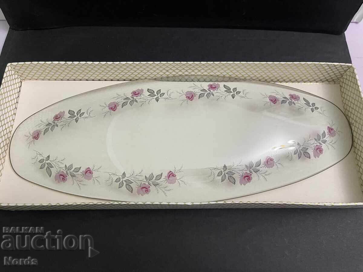 Δημοπρασία Αγγλικό γυάλινο πιάτο