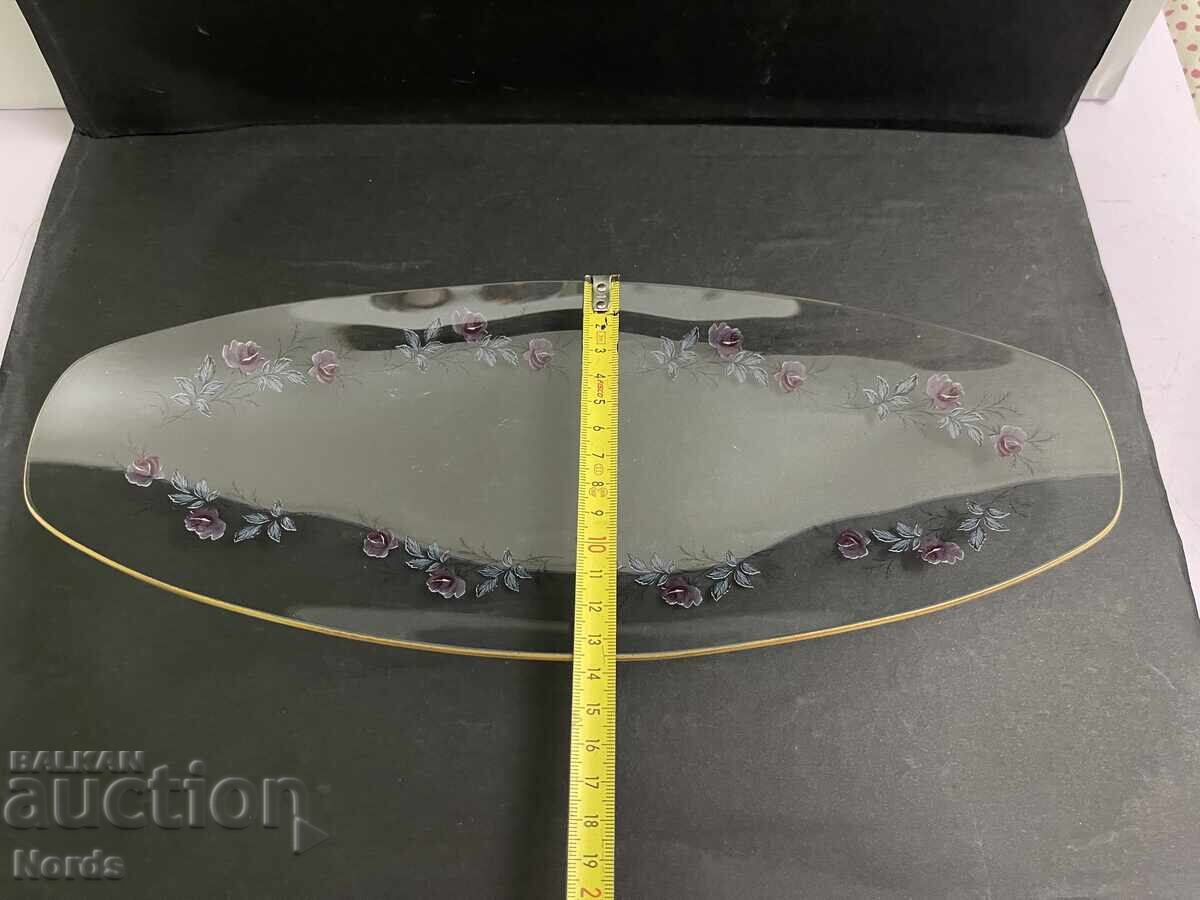 Παράδοση Αγγλικό γυάλινο πιάτο