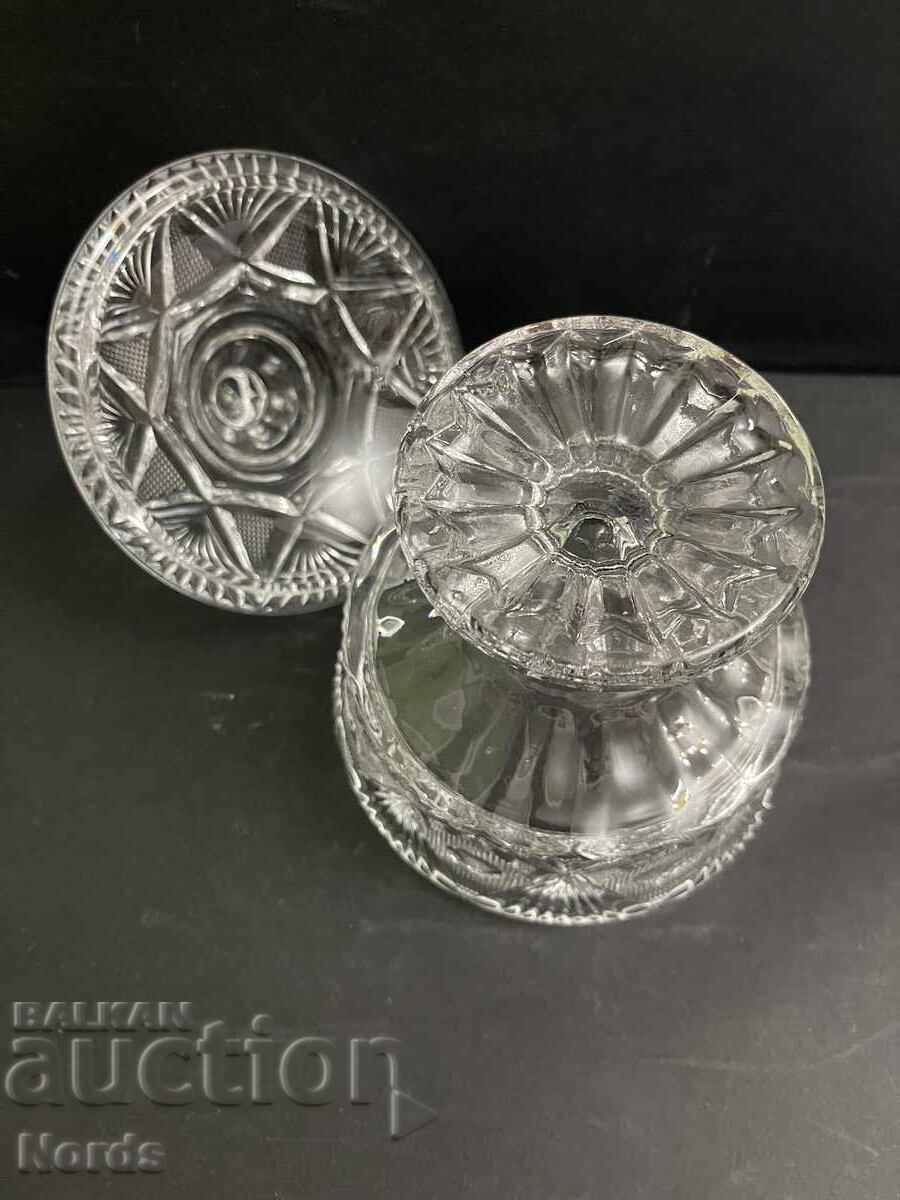 Auction  Glass candy dish on a stand