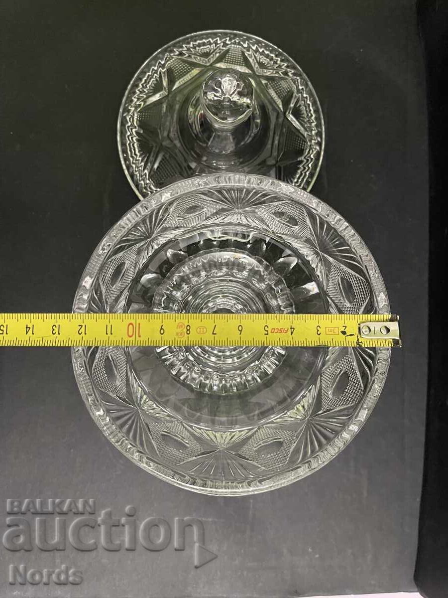 Glass candy dish on a stand - 5