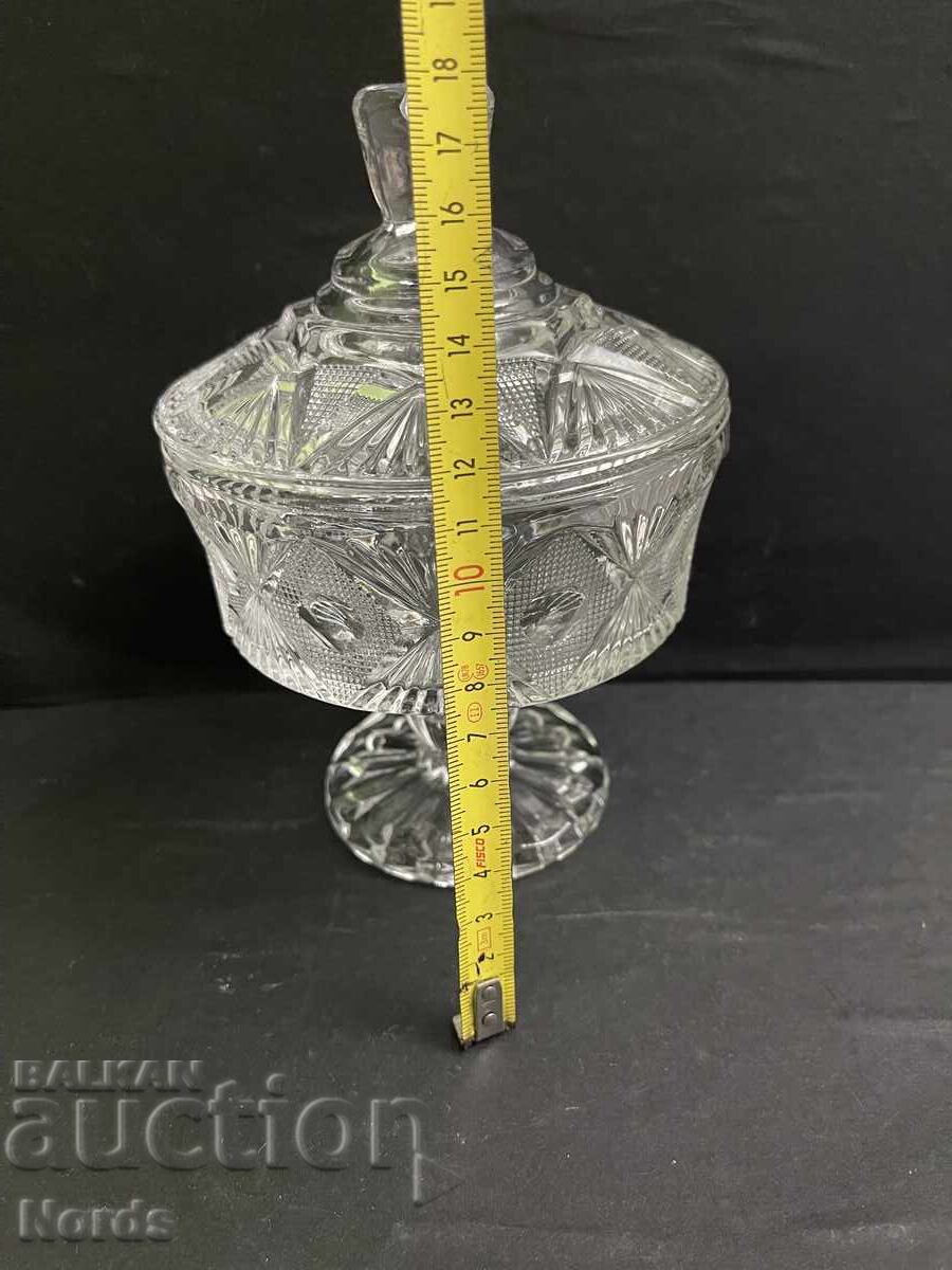 Glass candy dish on a stand - 6