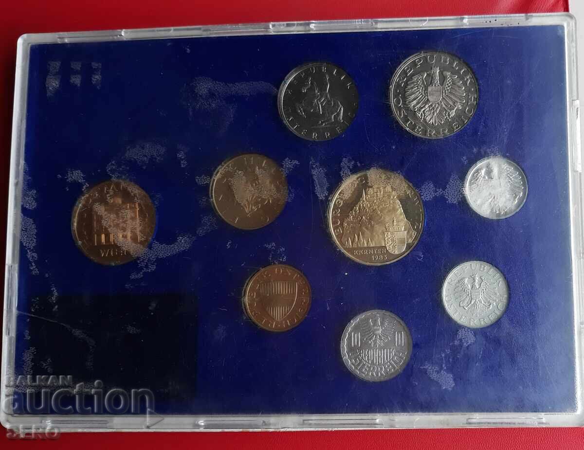 Auction  Austria - SET 1983 of 8 coins and 1 medal