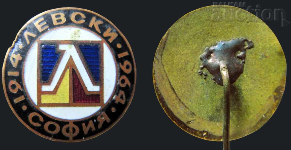 FOTBAL INSIGNĂ VECHE LEVSKI SOFIA 1914 - 1964 ANUL