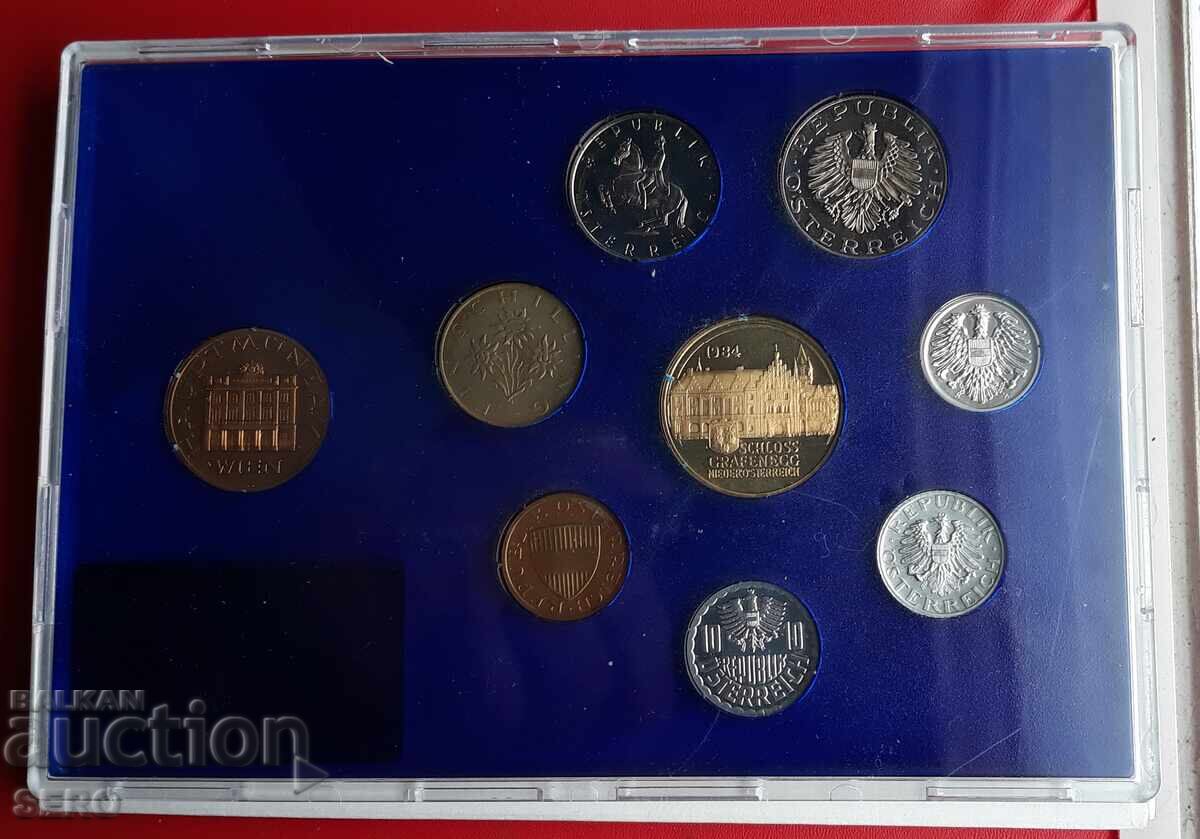 Licitație Austria - SET 1984 din 8 monede și 1 medalie