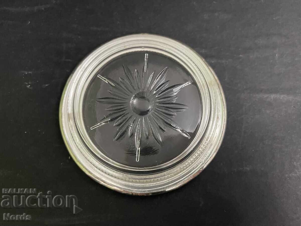 Auction  Italian wine coaster with silver-plated trim