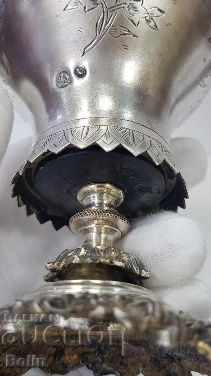 Vas de zahăr argint turcesc otoman rar cu tughră, secolul al XIX-lea - 7 Vas de zahăr argint turcesc otoman rar cu tughră, secolul al XIX-lea - 7