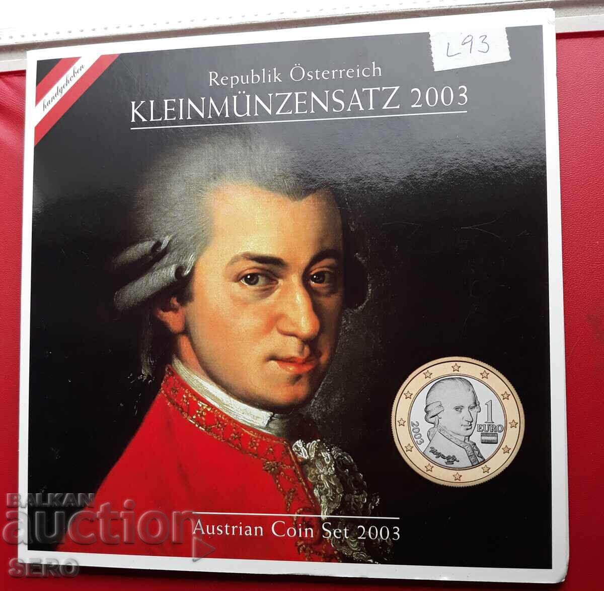 Austria - SET 2003 din 8 monede euro Austria - SET 2003 din 8 monede euro