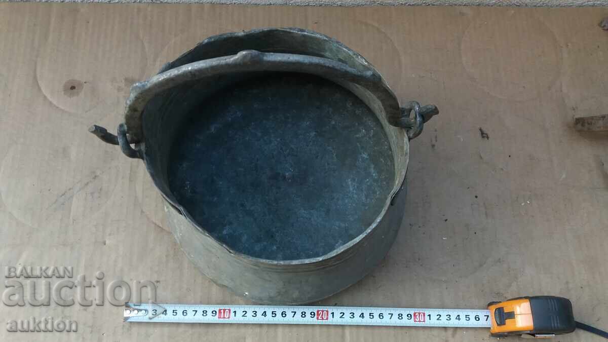 Δημοπρασία Σφυρήλατο Αναγεννησιακό Χάλκινο Καζάνι - Χαλκός - Γαμήλιο