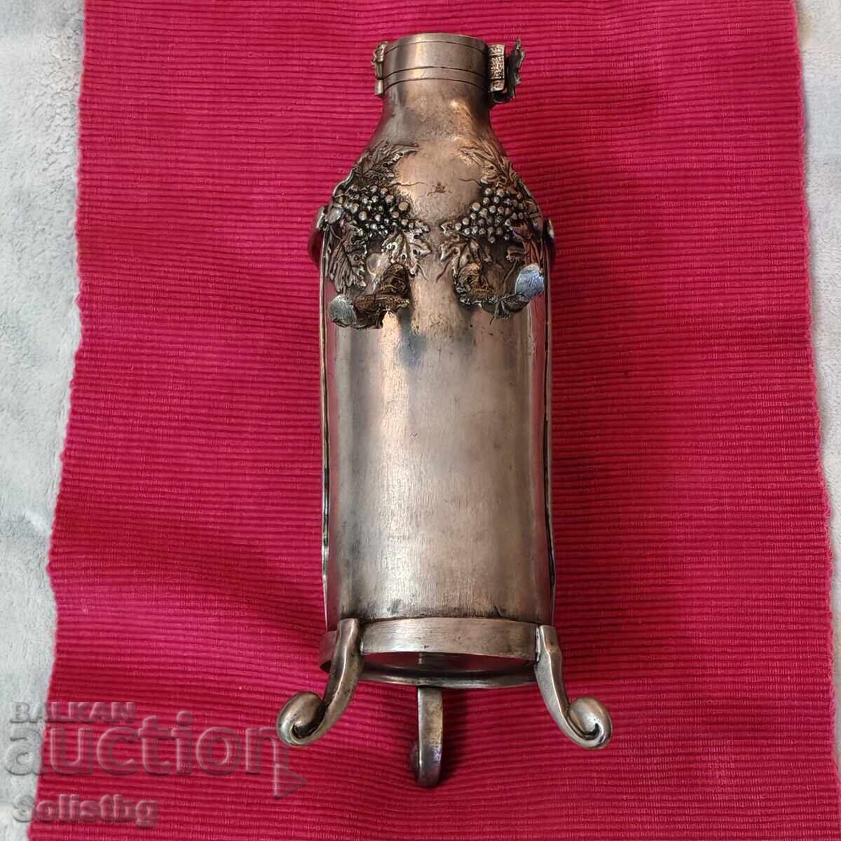 Αντίκα μεταλλική βάση για μπουκάλι κρασιού, Γερμανία - 5 Αντίκα μεταλλική βάση για μπουκάλι κρασιού, Γερμανία - 5