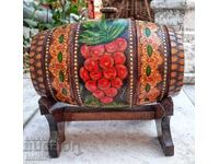 Wooden barrel for wine, souvenir from the Socialist era