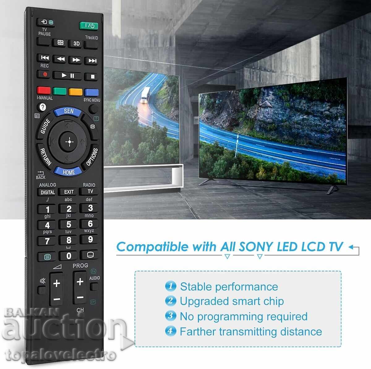 NOU! Telecomandă pentru Sony TV Bravia, 4K UHD, LED cu preț € 5.00 | 9.78 BGN NOU! Telecomandă pentru Sony TV Bravia, 4K UHD, LED cu preț € 5.00 | 9.78 BGN