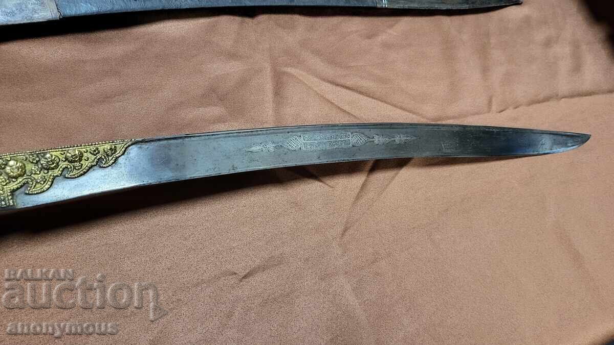 Delivery of Balkan yataghan, saber, knife, dagger with rich and beautiful ornaments