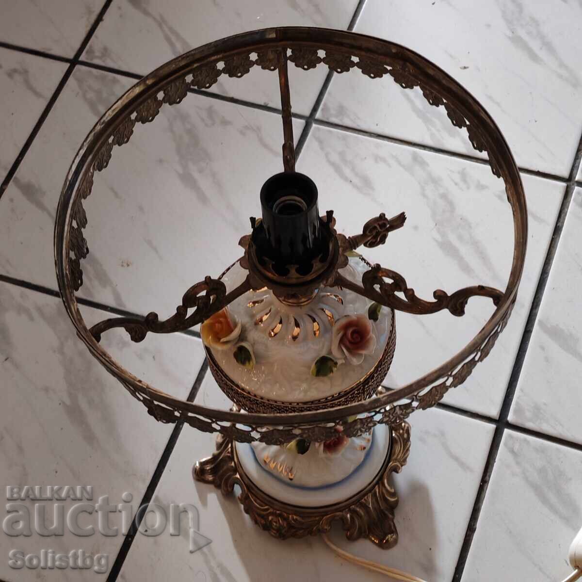 Delivery of Old, vintage, porcelain night lamp