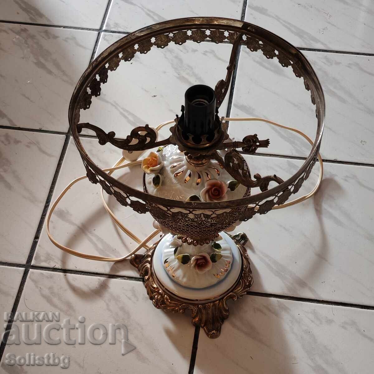 Old, vintage, porcelain night lamp Old, vintage, porcelain night lamp