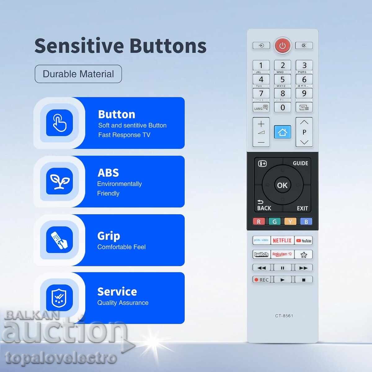 Delivery of NEW! Remote Control for Toshiba 4K UHD TV, UK, U, L Delivery of NEW! Remote Control for Toshiba 4K UHD TV, UK, U, L