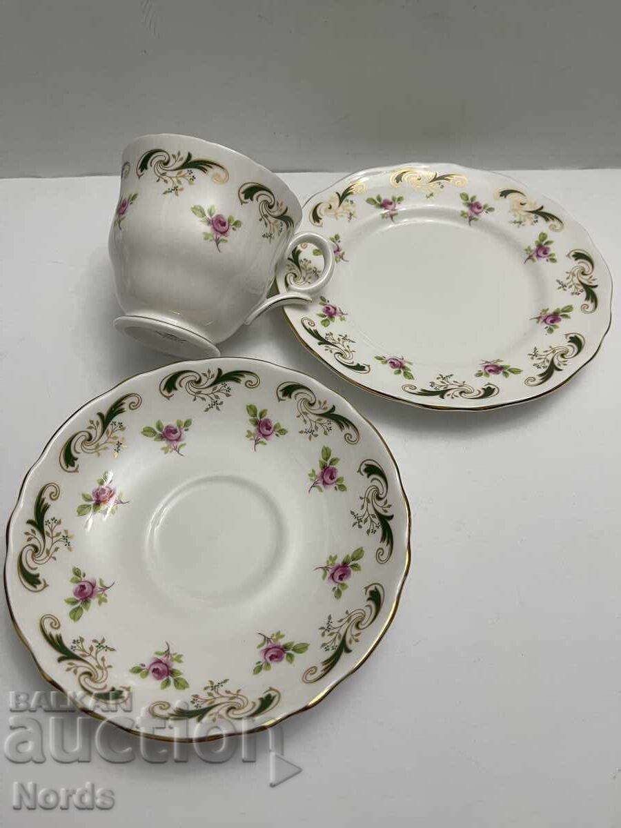 Παράδοση Staffordshir Αγγλικό σετ τριών τεμαχίων για τσάι