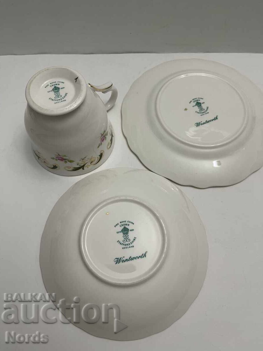 Staffordshir Αγγλικό σετ τριών τεμαχίων για τσάι - 5