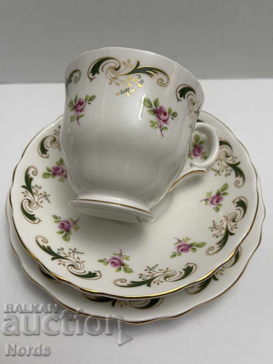 Staffordshir Αγγλικό σετ τριών τεμαχίων για τσάι