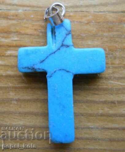medallion - cross - turquoise with price € 1.50 | 2.93 BGN
