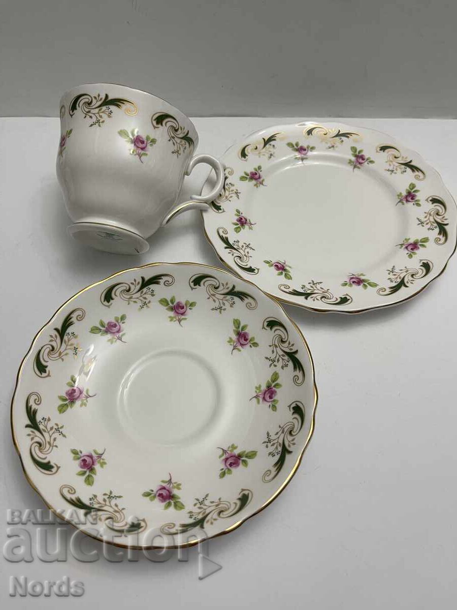 Παράδοση Staffordshir Αγγλικό σετ τριών τεμαχίων για τσάι