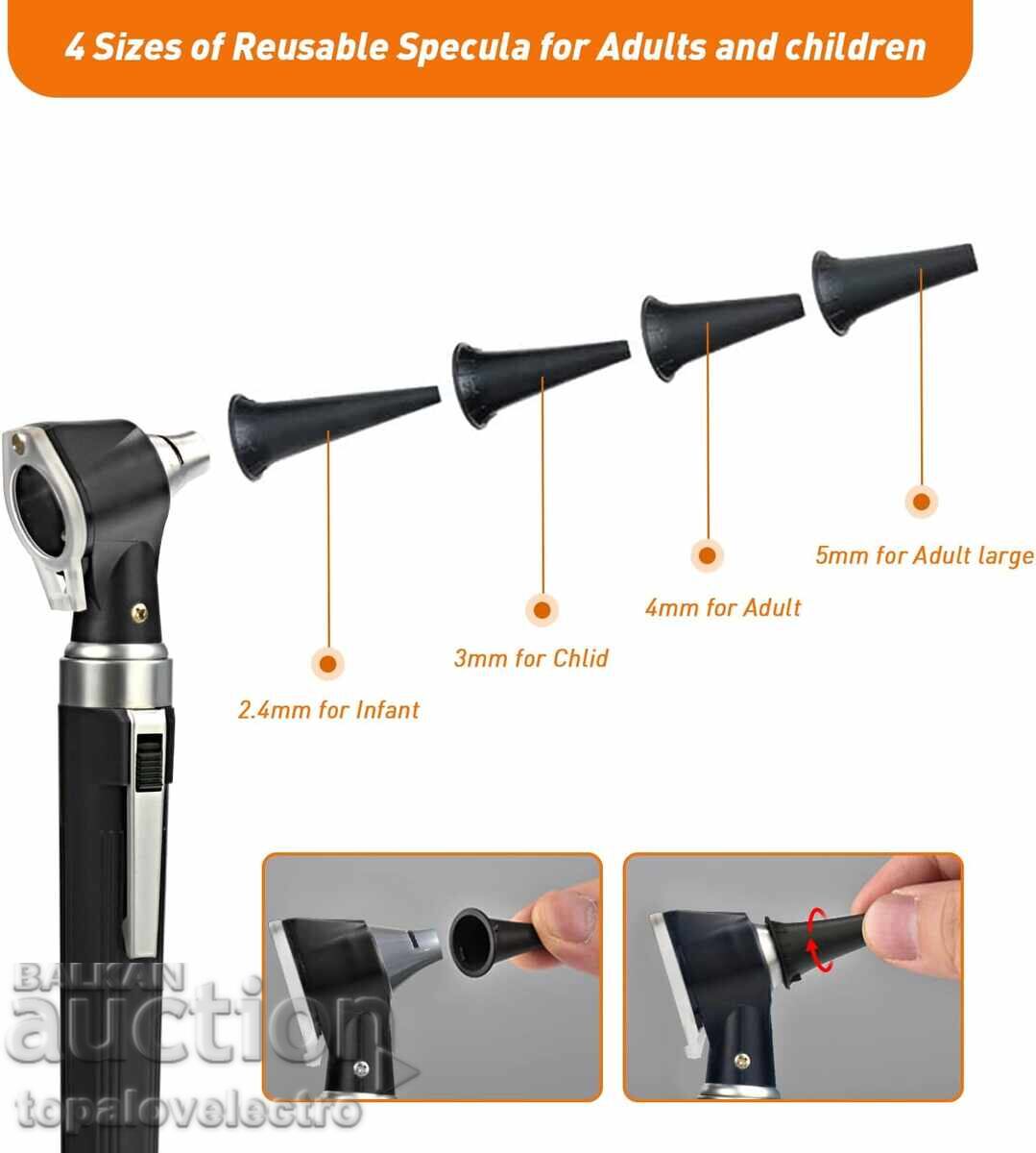 ΚΑΙΝΟΥΡΙΟ! Σετ ωτοσκόπιου - εργαλείο αυτιού με φως LED και 3x με τιμή € 15.00 | 29.34 BGN ΚΑΙΝΟΥΡΙΟ! Σετ ωτοσκόπιου - εργαλείο αυτιού με φως LED και 3x με τιμή € 15.00 | 29.34 BGN