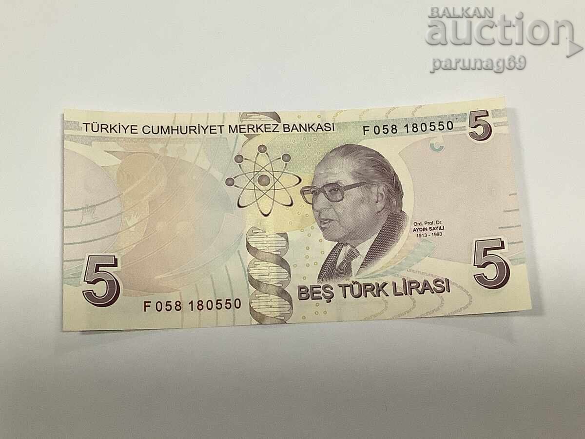 Турция 5 лири 2022 година UNC с цена € 1.60 | 3.13 лв.