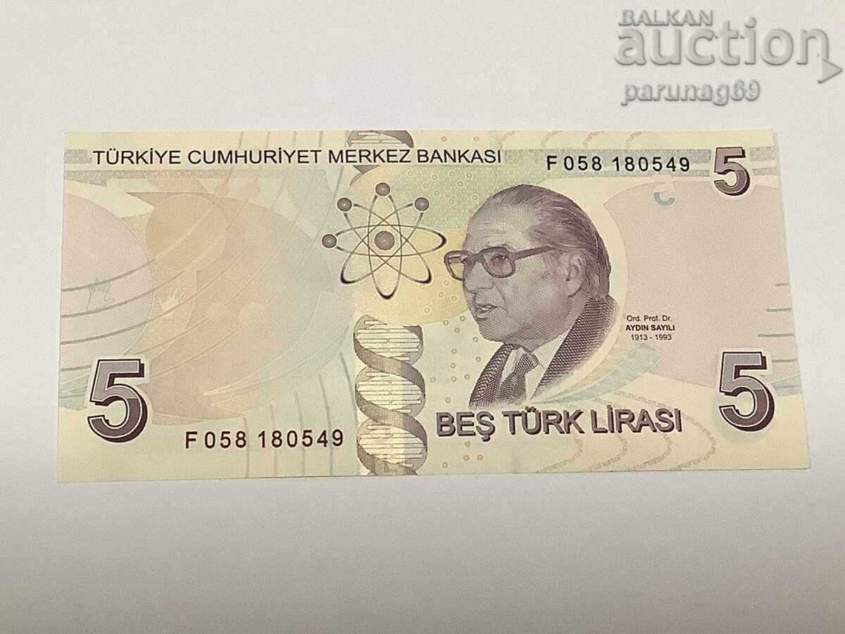 Турция 5 лири 2022 година UNC с цена € 1.60 | 3.13 лв.