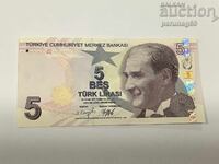 Турция 5 лири 2022 година UNC