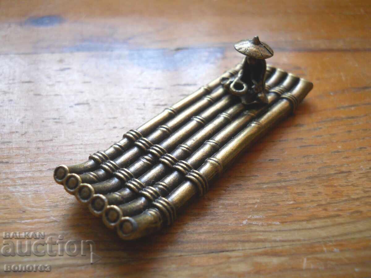 Suport de bețișoare parfumate din alamă veche - China