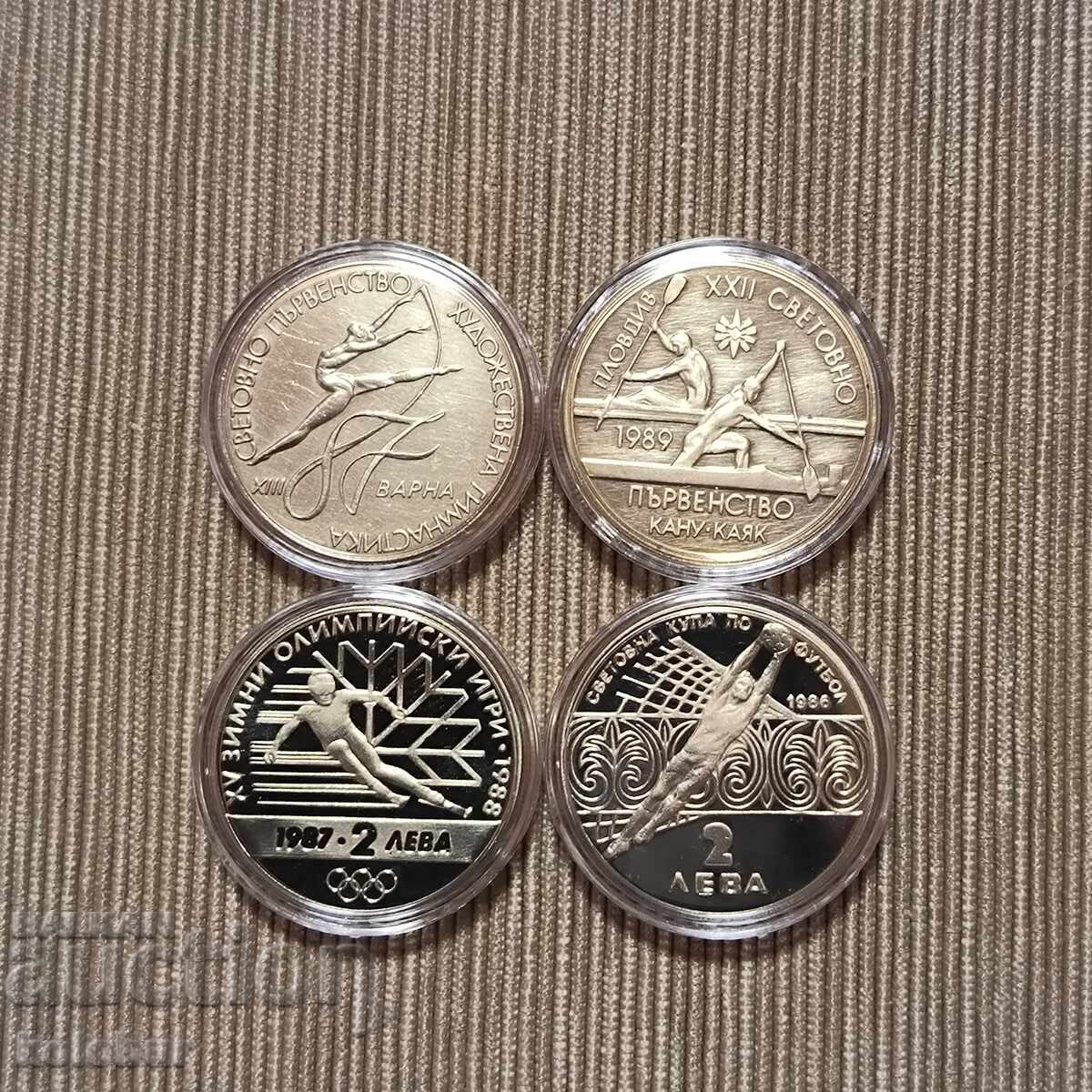Lot of commemorative coins from 1986 - 1989 on a sports theme with price € 21.00 | 41.07 BGN Lot of commemorative coins from 1986 - 1989 on a sports theme with price € 21.00 | 41.07 BGN