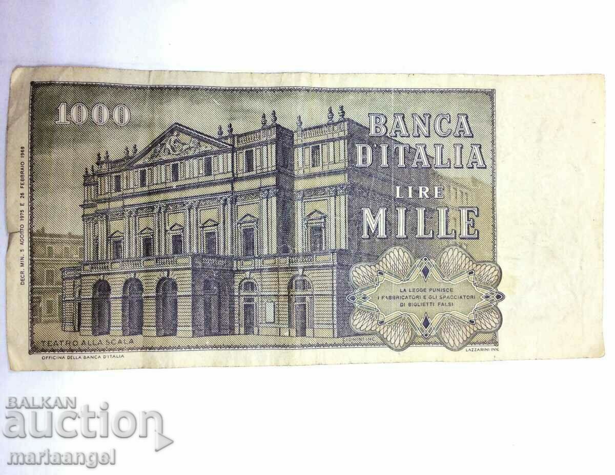Италия 1000 лири 1969 с цена € 1.00 | 1.96 лв.