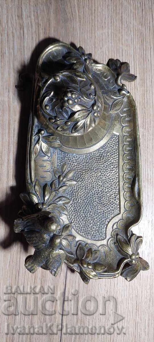 Аукцион Мастилница Франция винтидж бронз стил Ар Нуво