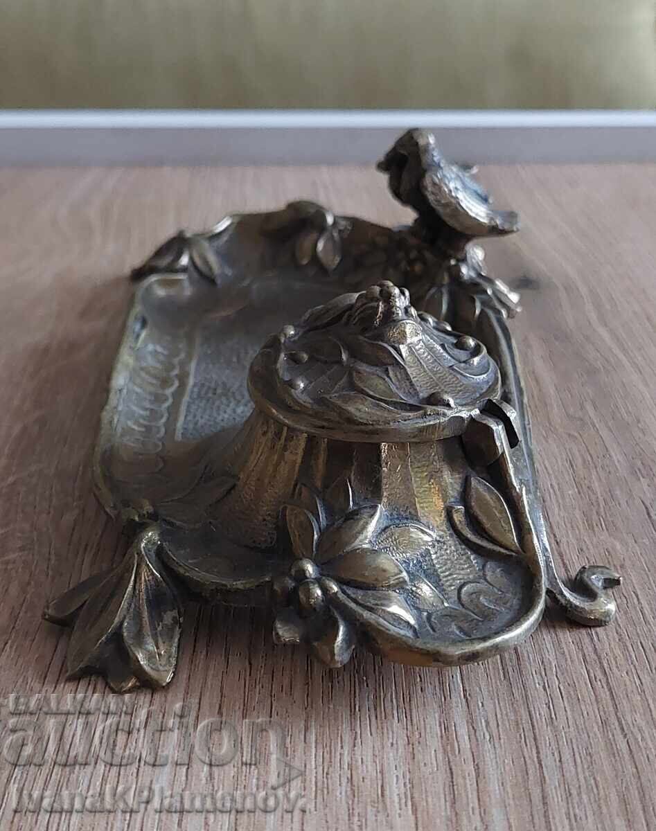 Доставка на Мастилница Франция винтидж бронз стил Ар Нуво